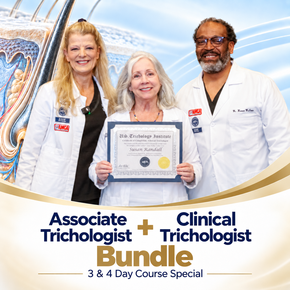 Associate Trichologist plus Clinical Trichologist Bundle - 3 and 4 Day Course Special